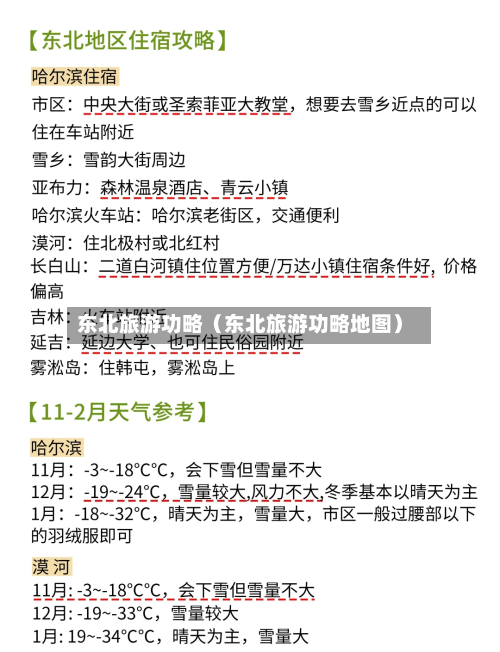 东北旅游功略（东北旅游功略地图）-第1张图片