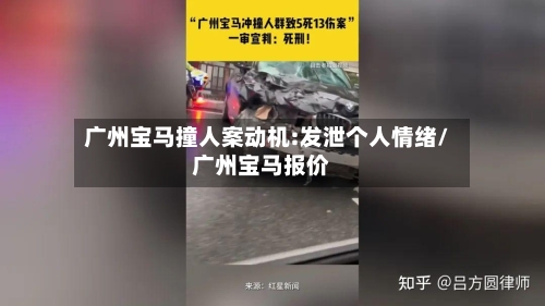 广州宝马撞人案动机:发泄个人情绪/广州宝马报价-第1张图片
