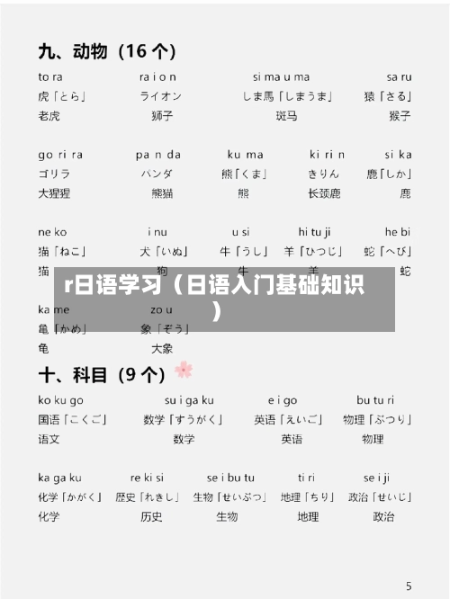r日语学习(日语入门基础知识)-第1张图片