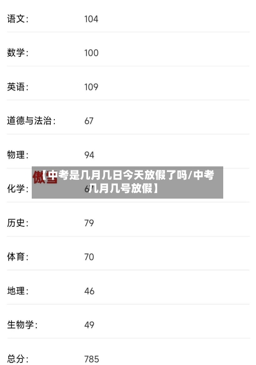 【中考是几月几日今天放假了吗/中考几月几号放假】-第1张图片