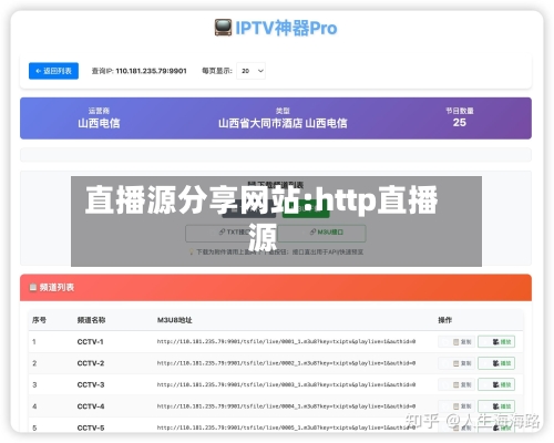 直播源分享网站:http直播源-第1张图片