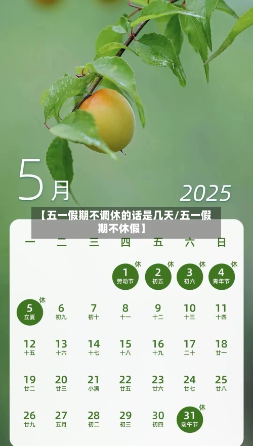 【五一假期不调休的话是几天/五一假期不休假】-第1张图片