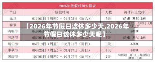 【2026年节假日该休多少天,2026年节假日该休多少天呢】-第1张图片