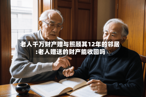 老人千万财产赠与照顾其12年的邻居:老人赠送的财产能收回吗-第1张图片