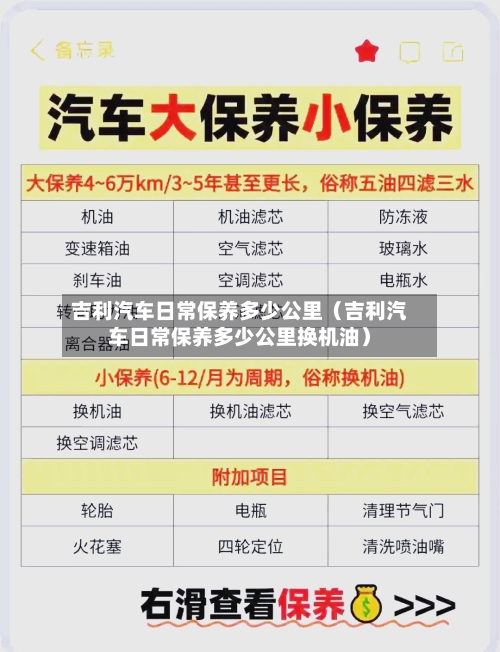 吉利汽车日常保养多少公里(吉利汽车日常保养多少公里换机油)-第1张图片