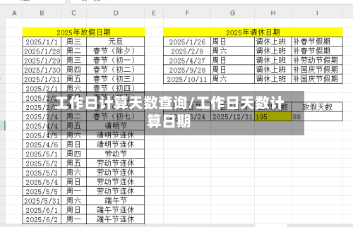 工作日计算天数查询/工作日天数计算日期-第1张图片