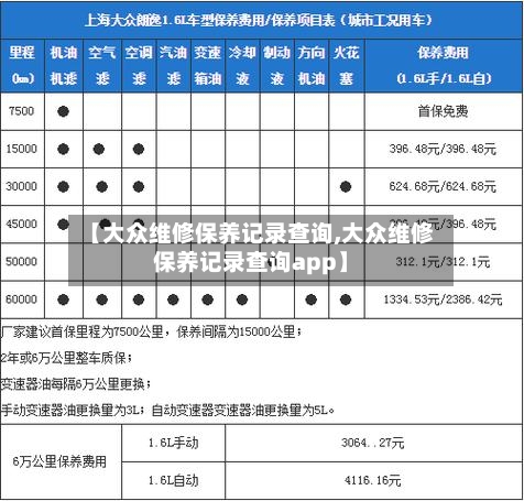 【大众维修保养记录查询,大众维修保养记录查询app】-第1张图片