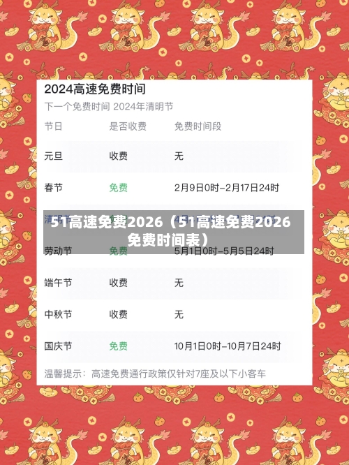 51高速免费2026(51高速免费2026免费时间表)-第1张图片