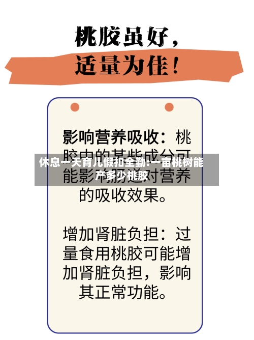 休息一天育儿假扣全勤:一亩桃树能产多少桃胶-第1张图片