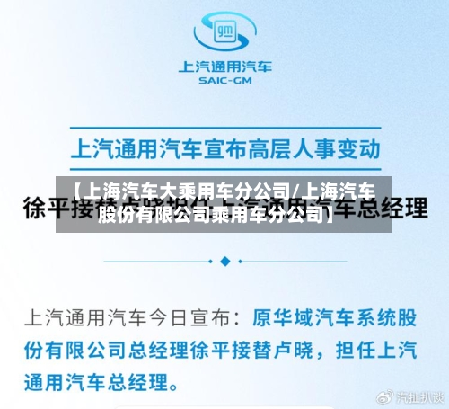 【上海汽车大乘用车分公司/上海汽车股份有限公司乘用车分公司】-第1张图片