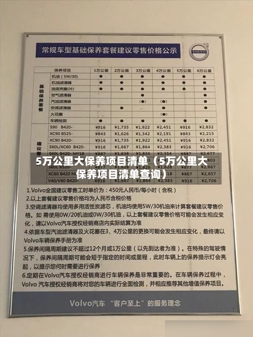 5万公里大保养项目清单(5万公里大保养项目清单查询)-第1张图片