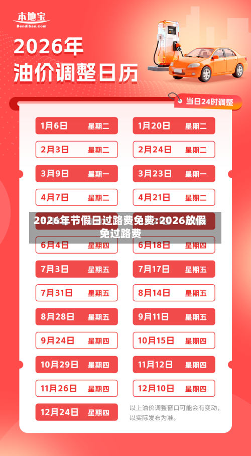 2026年节假日过路费免费:2026放假免过路费-第1张图片