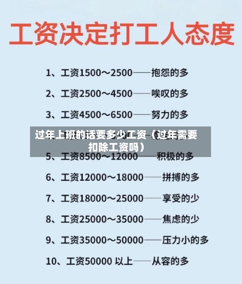 过年上班的话要多少工资(过年需要扣除工资吗)-第1张图片
