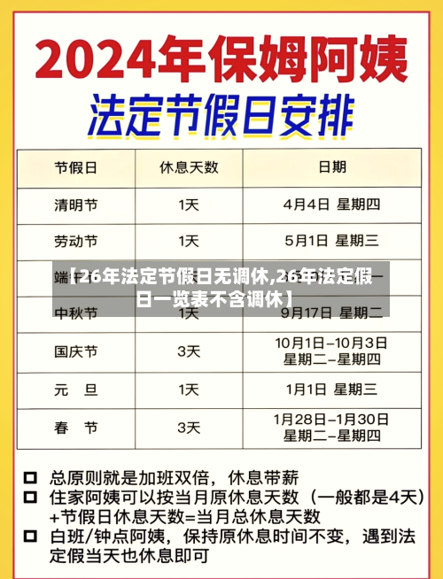 【26年法定节假日无调休,26年法定假日一览表不含调休】-第1张图片