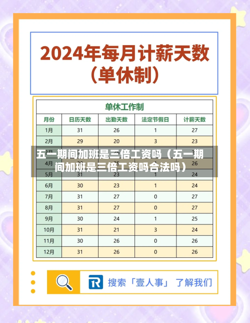 五一期间加班是三倍工资吗(五一期间加班是三倍工资吗合法吗)-第1张图片